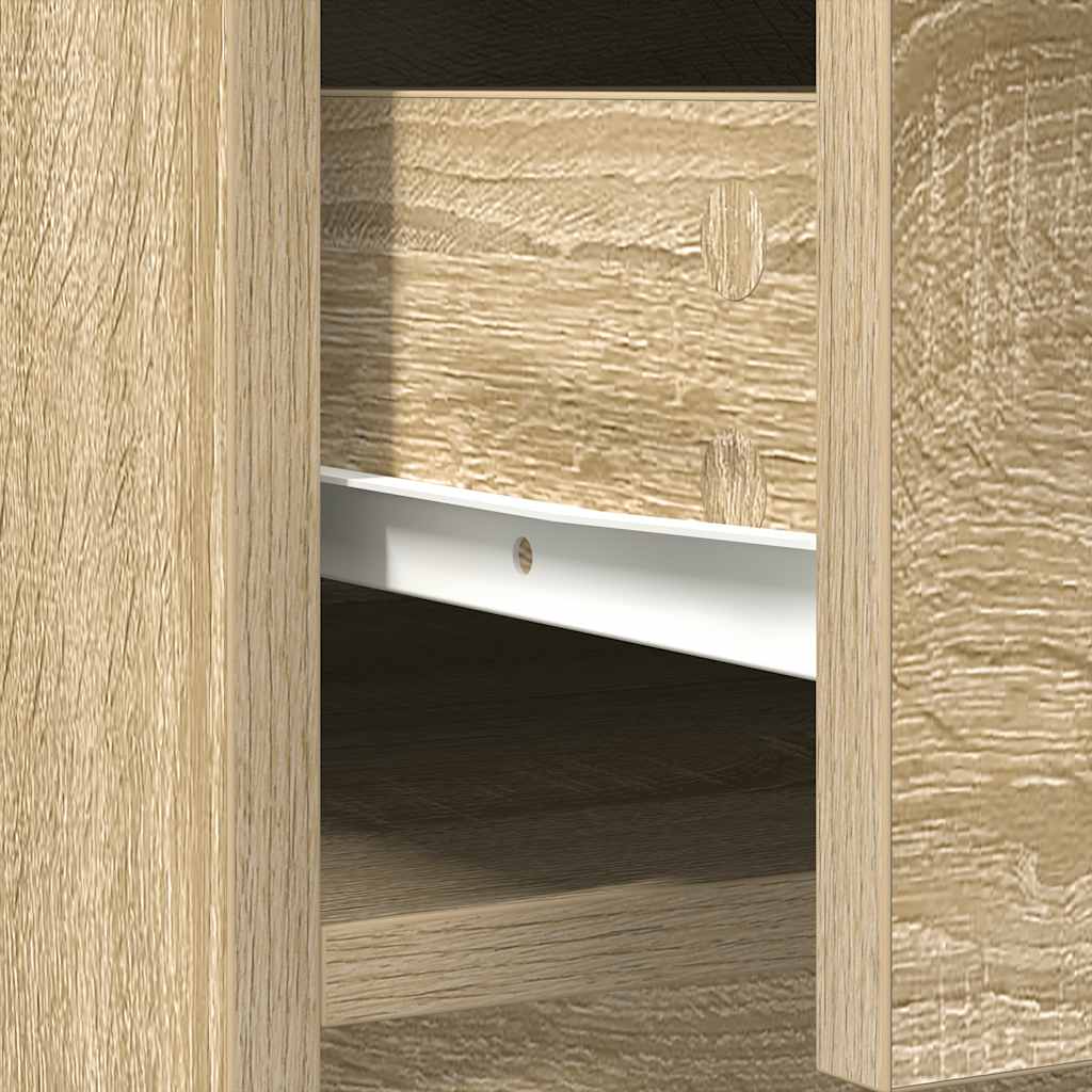 Sideboard with Drawers and Doors Sonoma Oak 70.5x34x74.5 cm